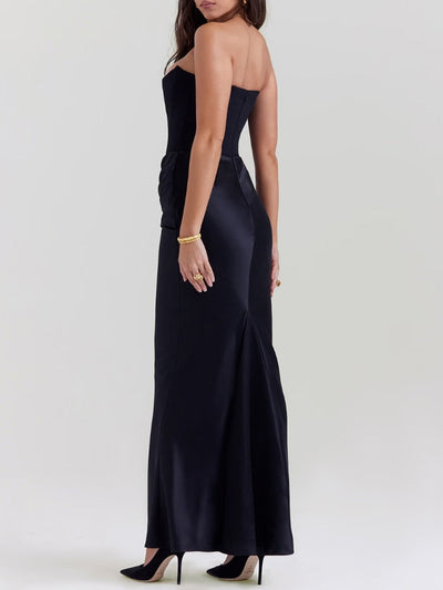 black strapless co chromosome dress