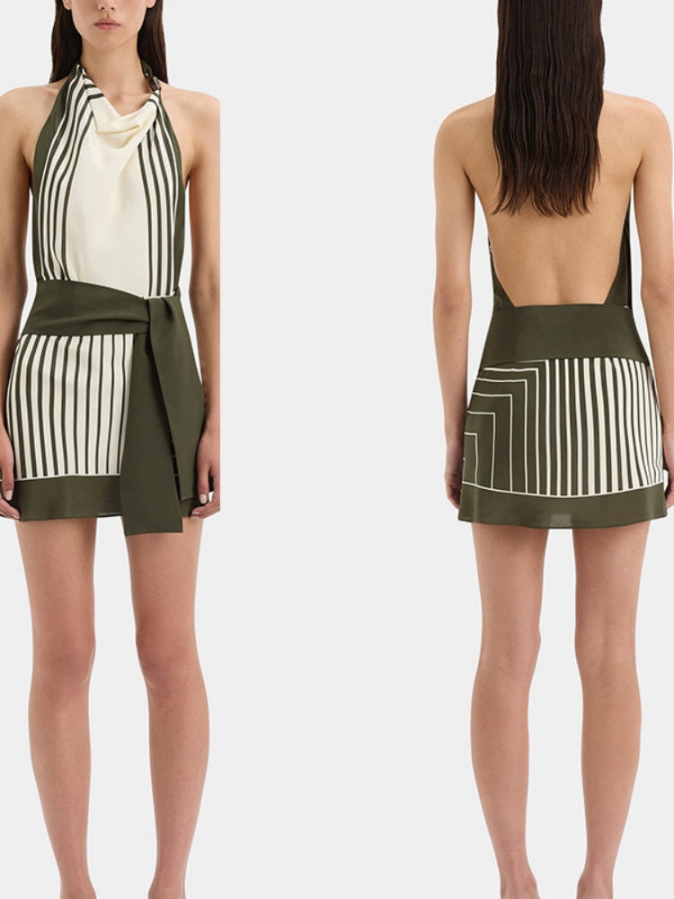 Summer Contrast Panel Dress