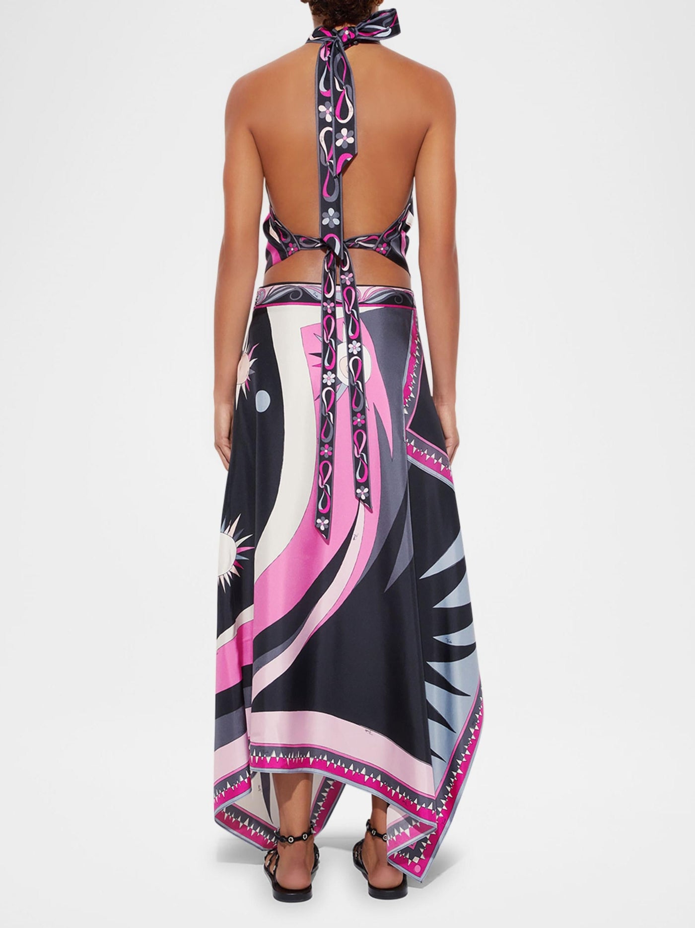 Mengqi Abstract Skirt Set
