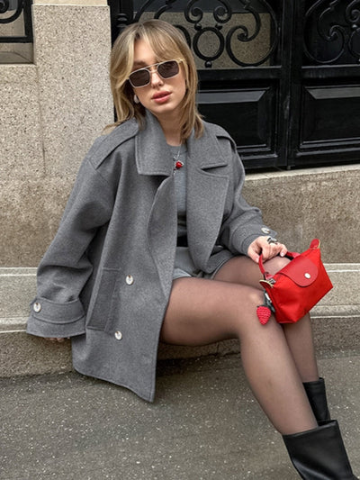 Mid-Length Draped Blazer