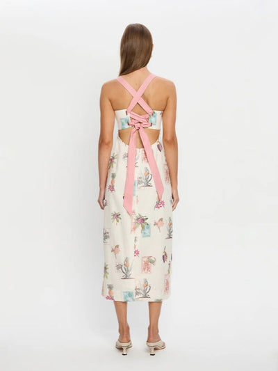 Tie-Waist Tank Midi Dress